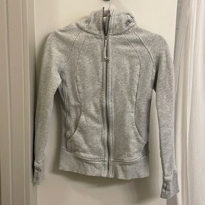 Lululemon scuba full zip light heather gray